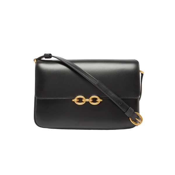 Saint Laurent Le Maillon Satchel In Smooth Leather Black