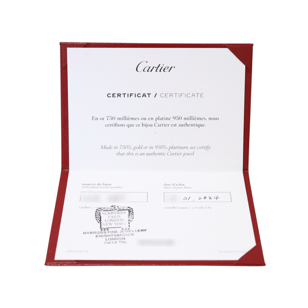 Cartier Love Classic Model Pave Diamond Bracelet 18K Rose Gold N6036900