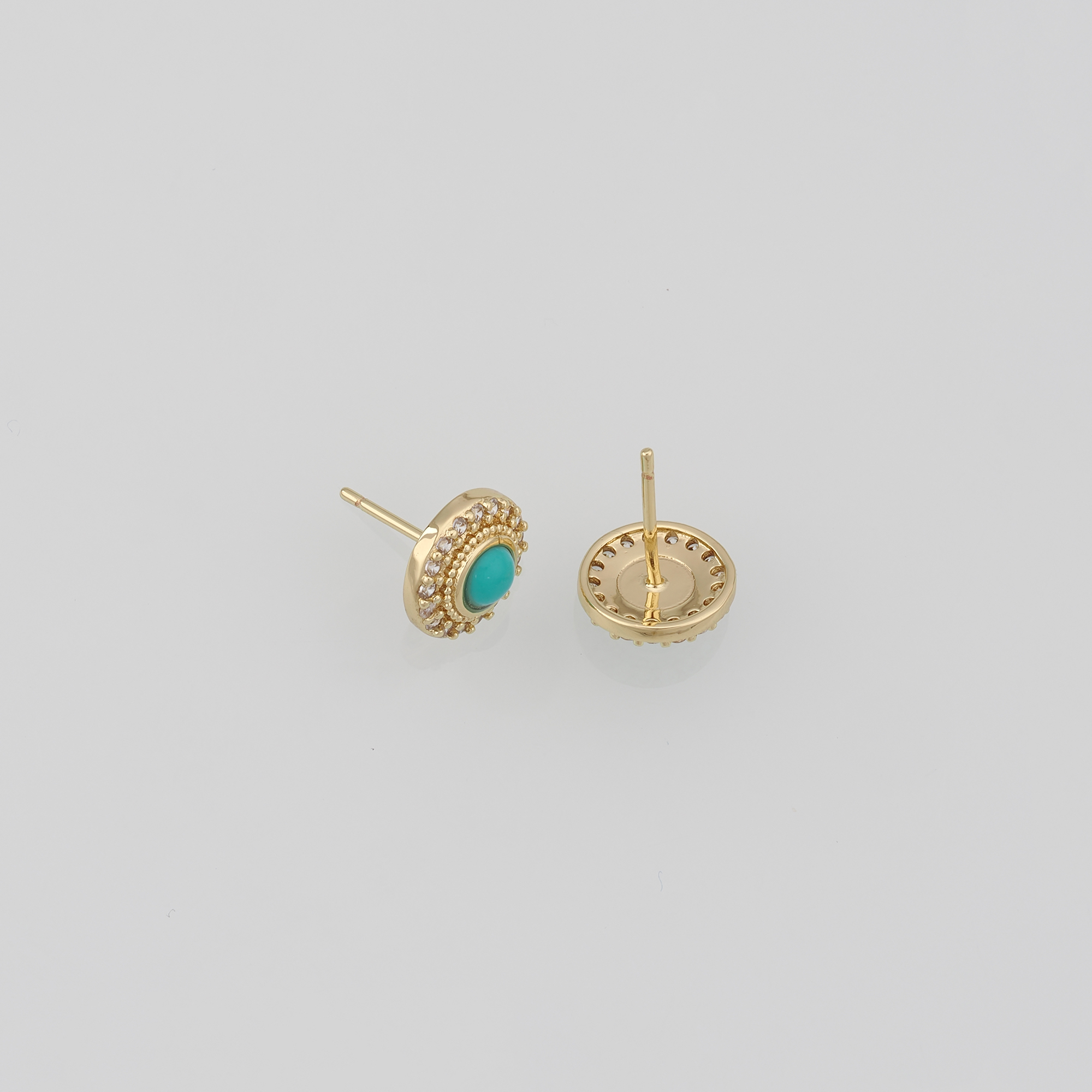 18K Gold Filled Round Stud Earrings,Round Earrings,Dainty Earrings,Minimalist Earring,Gift for Wife