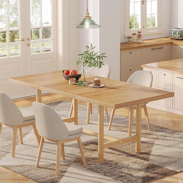 63 In Dining Table for 46 People,Wood Rectangular Dining Room Table