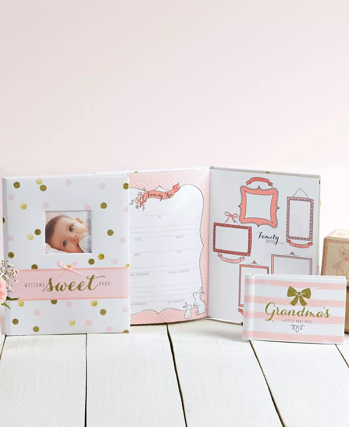 Carter's for CR Gibson Baby Girls Sweet Sparkle Baby Memory Book
