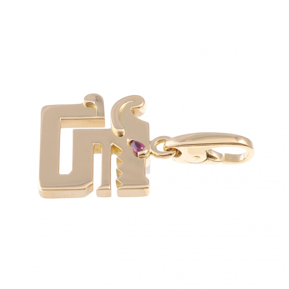 Cartier Wish Knot Dragon Charm 18K Yellow Gold Ruby
