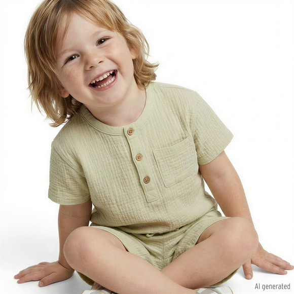 Topolino Pure Collection Jungen Musselin-Set mit Shirt und Shorts