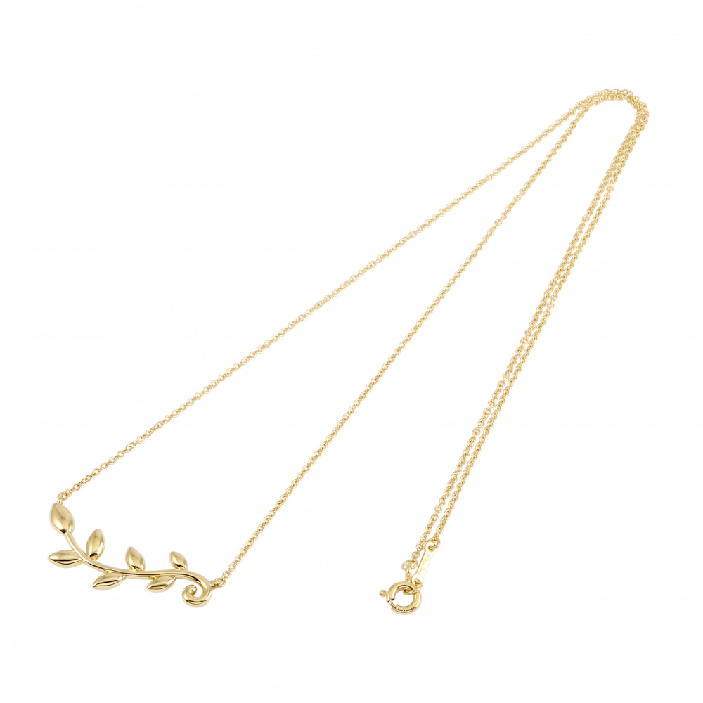 Tiffany & Co. Paloma Picasso Olive Leaf Vine Necklace 18K Yellow Gold 60021509