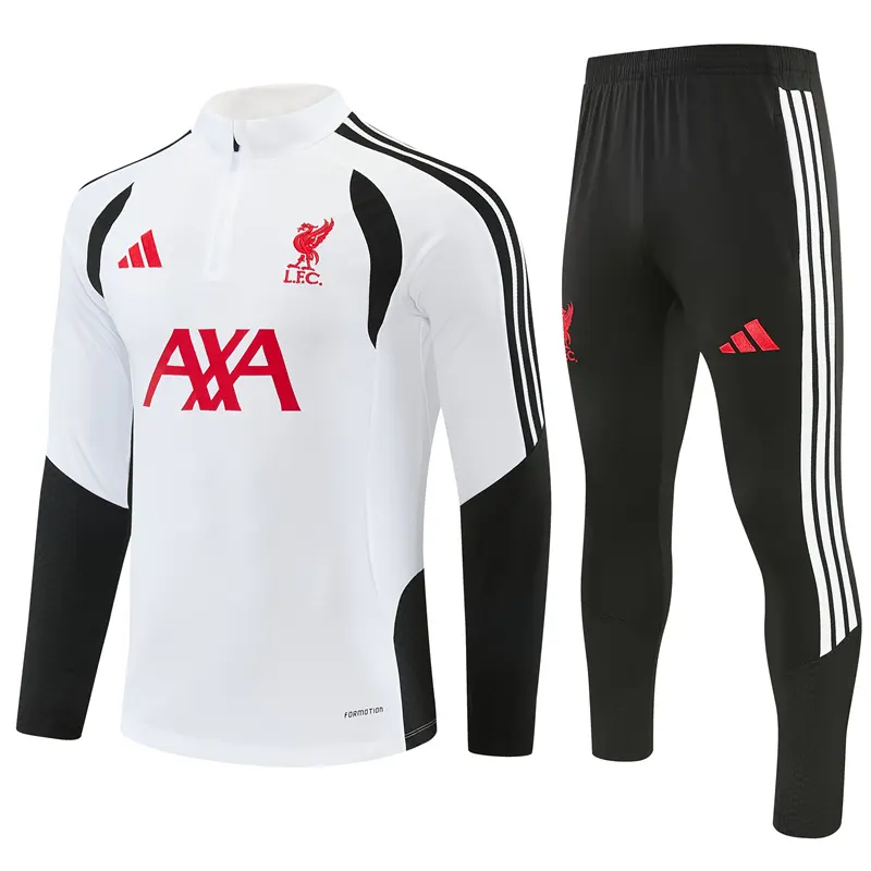 Liverpool 26/27 Half Zipper Training Suit - White