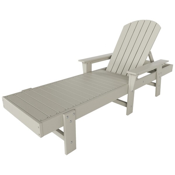 Polytrends Altura Poly EcoFriendly All Weather Reclining Chaise Lounge with Arms