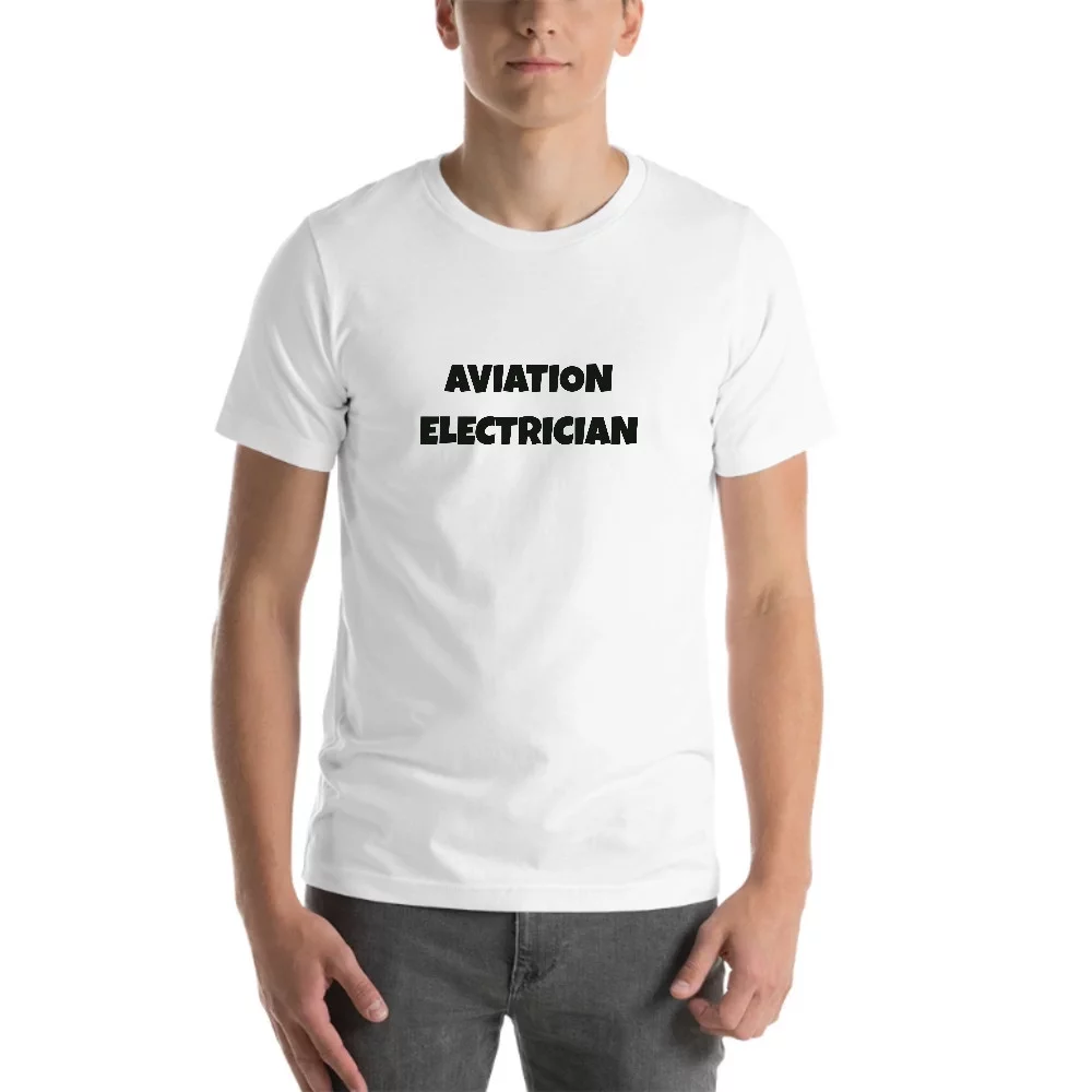 L Aviation Electrician Fun Style Short Sleeve Cotton T-Shirt By Undefined Gifts