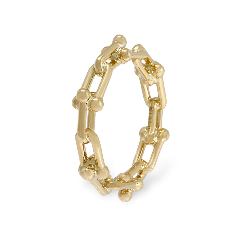 Tiffany & Co. Hardware Microlink Ring 18K Yellow Gold 72667344