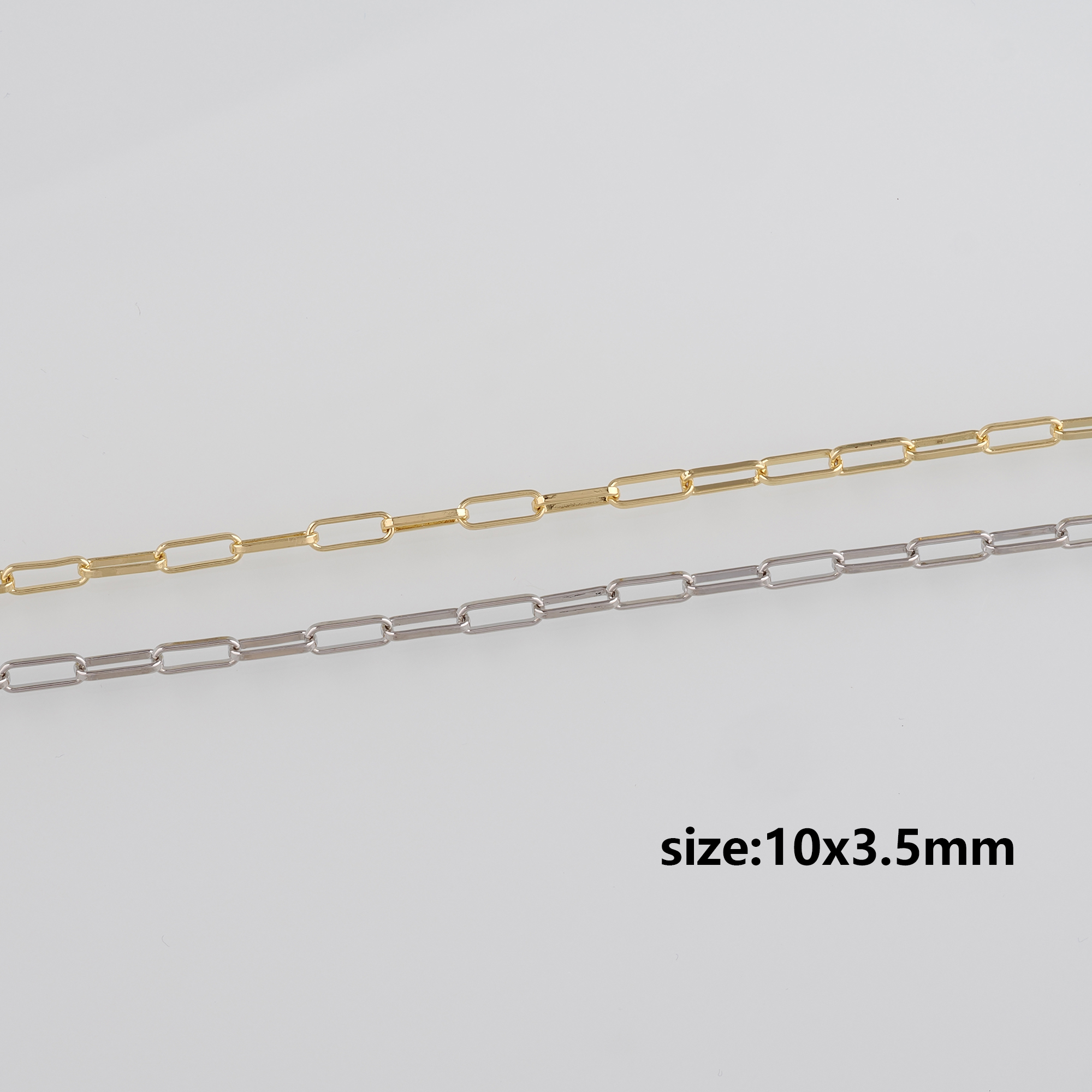 18K Gold Filled Paper Clip Chain Necklace,Dainty Link Chain,Gold Oval Chain Necklace for DIY Jewelry Making Supply