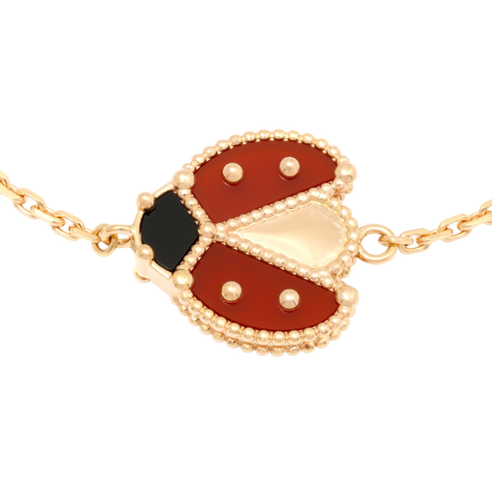 Van Cleef & Arpels Fauna Lucky Spring Open Wing Ladybug Bracelet 18K Rose Gold VCARP7R100