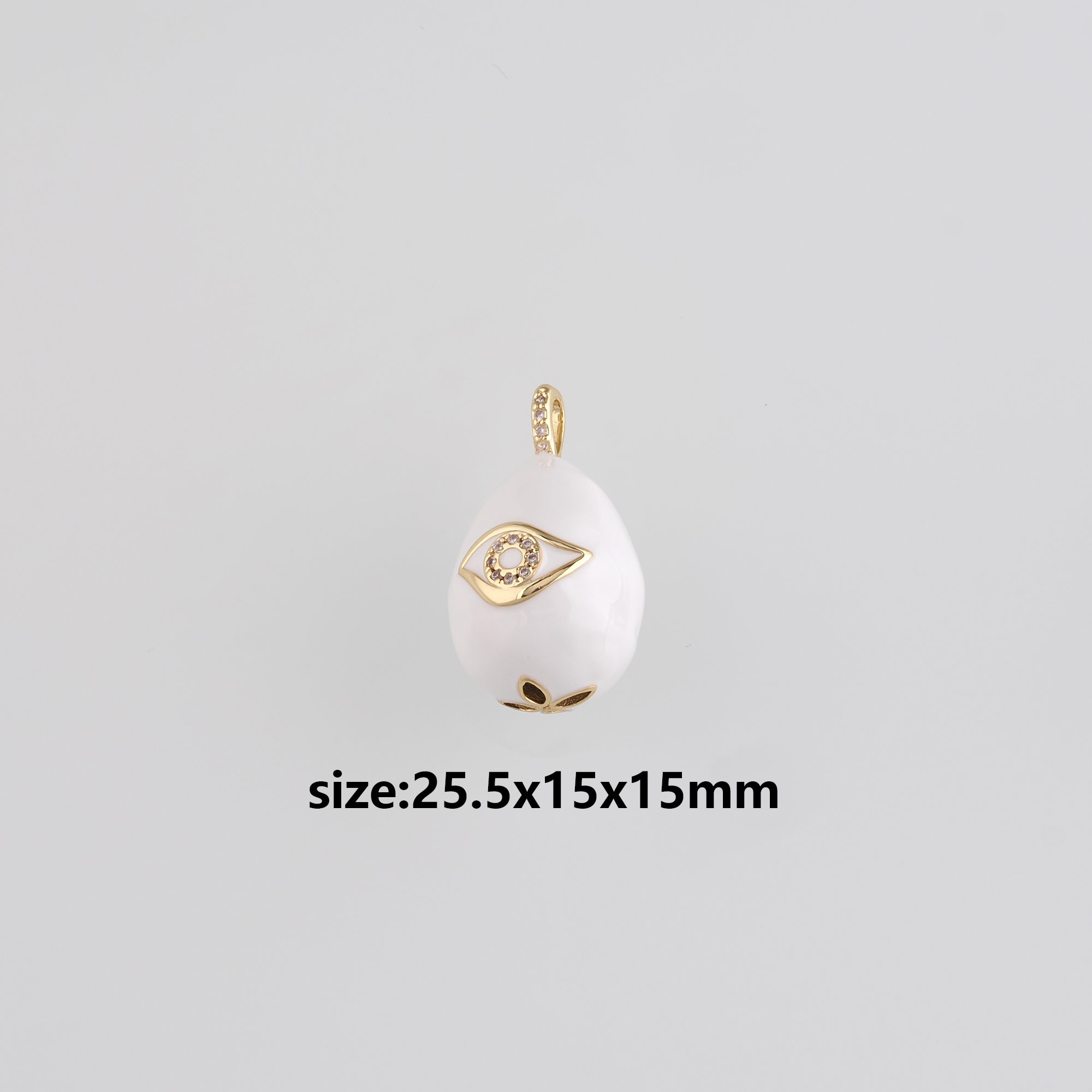 18K Gold Filled Egg Pendant,Enamel Easter Egg Charm Earrings Necklace for DIY Jewelry Making Supply