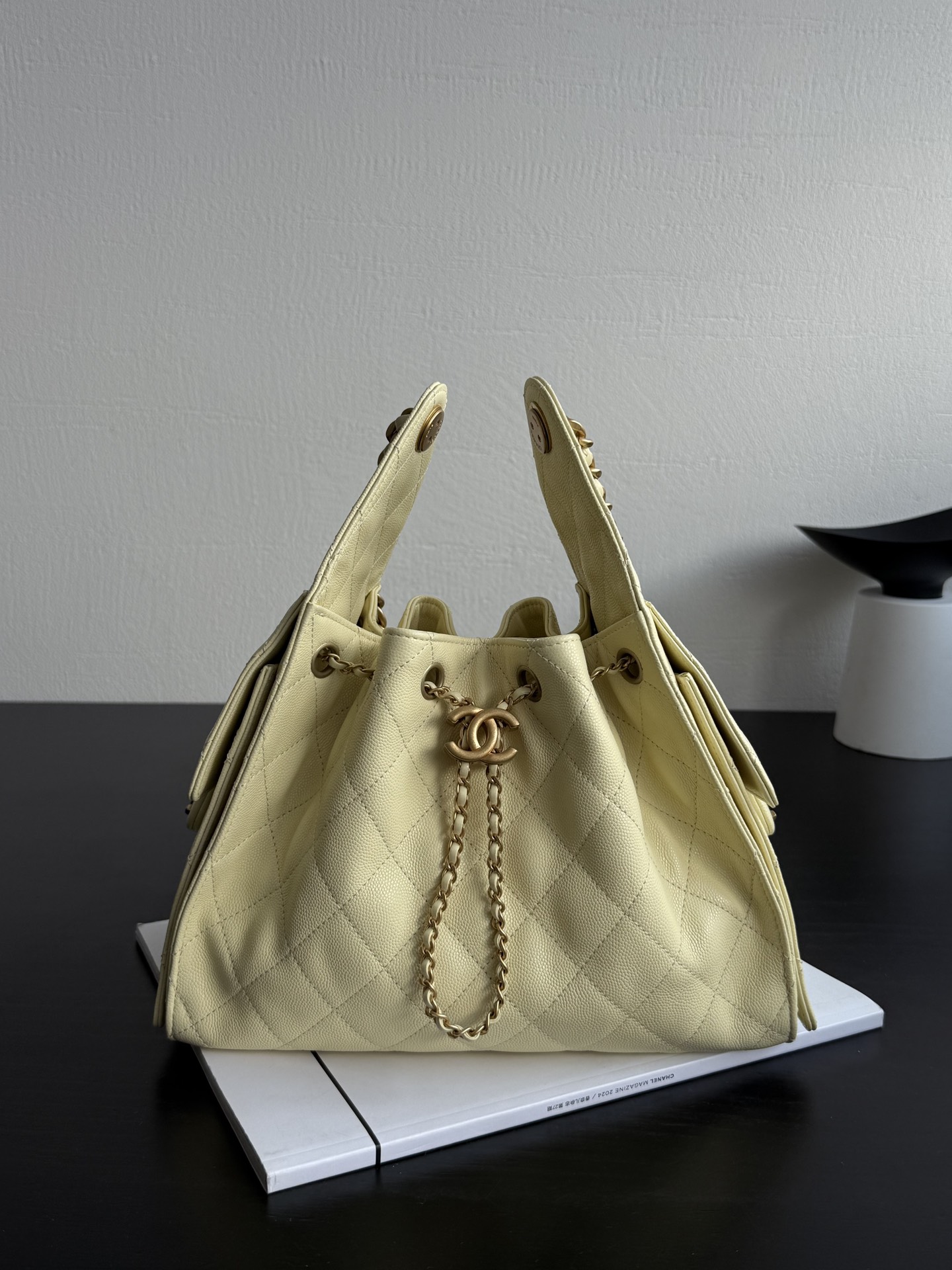 Chanel Spring-Summer 2025 Handbag Grained Calfskin & Gold-Tone Metal Yellow 30Cm/ 11.8In