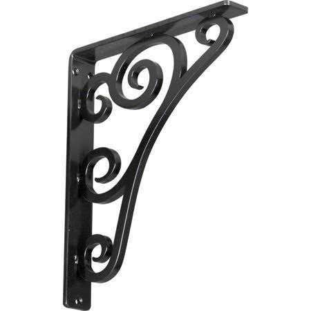 Tristan Wrought Iron Bracket Antiqued Pale Gold 1 1/2x22W x 10x22D x 12x22H - (Single Center Brace)