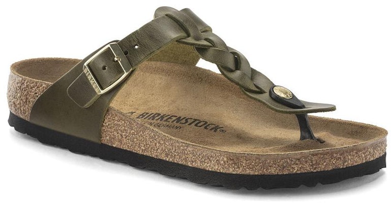 Birkenstock Gizeh Braided Oiled Leather Narrow Fit Fashion Thong Sandals