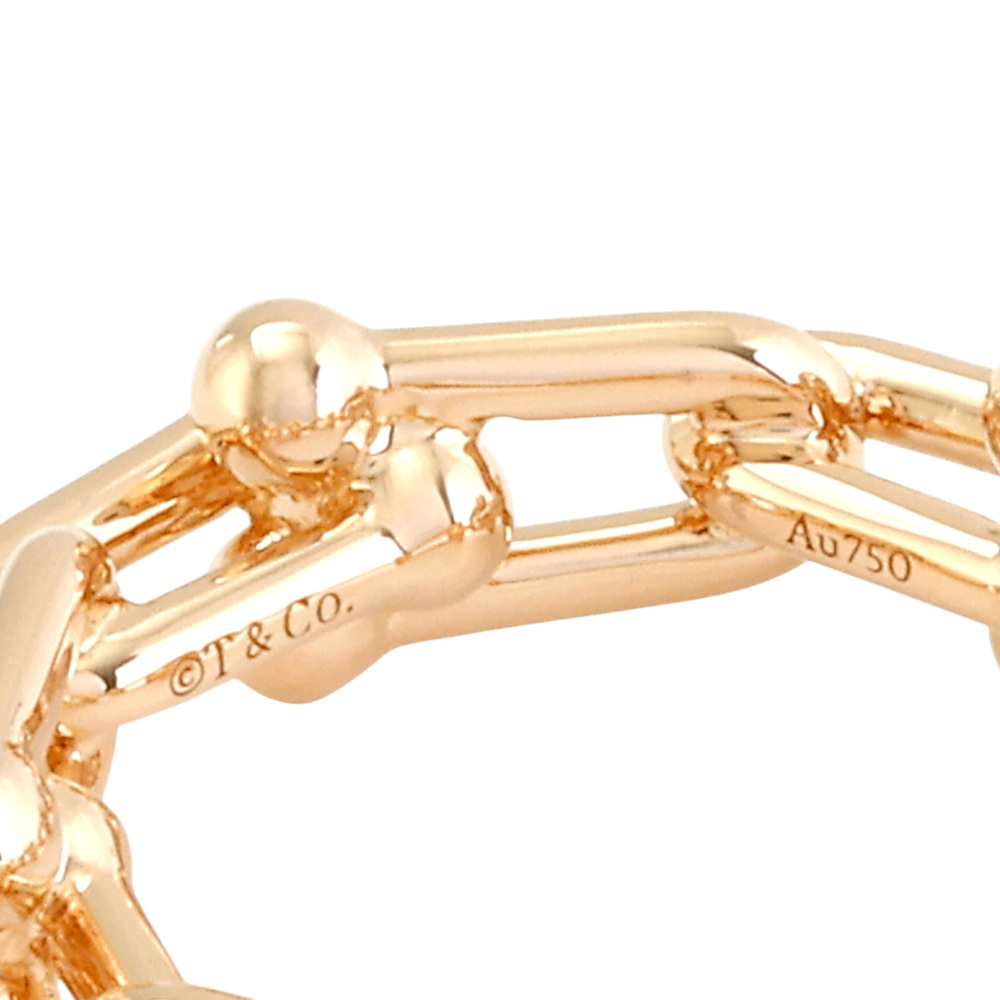 Tiffany & Co. Hardware Link Ring 18K Rose Gold Diamond 72668790