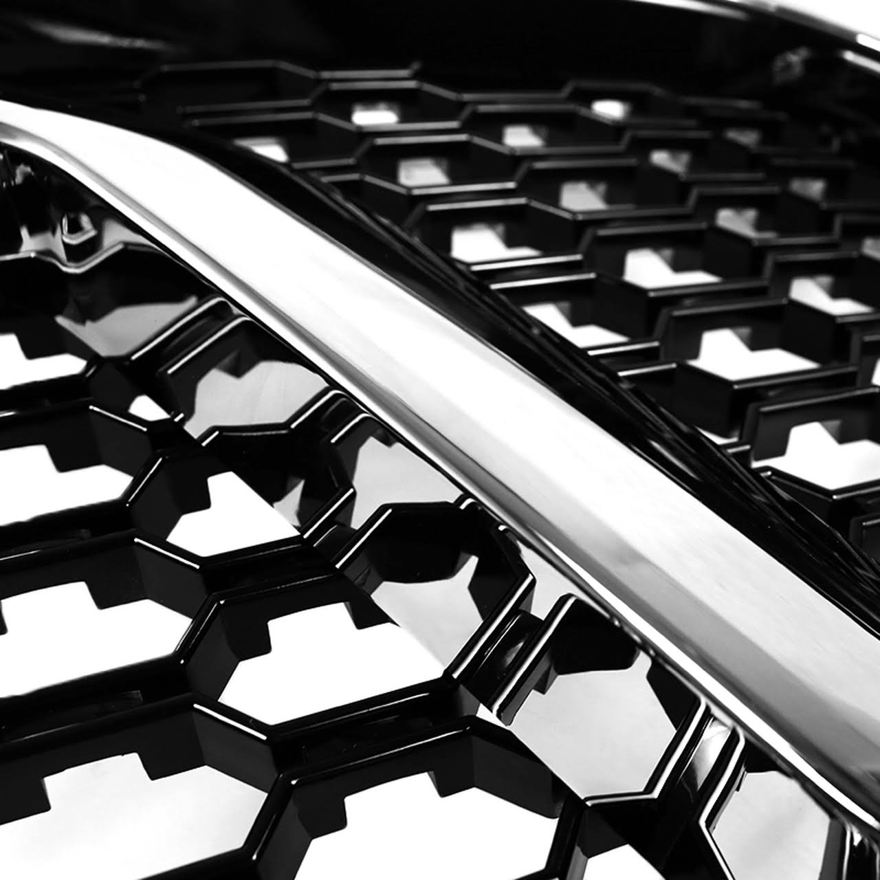 Spec-D Tuning Hg-Ram1315Cb-Gl 13-17 Dodge Ram Grille- Gloss Black