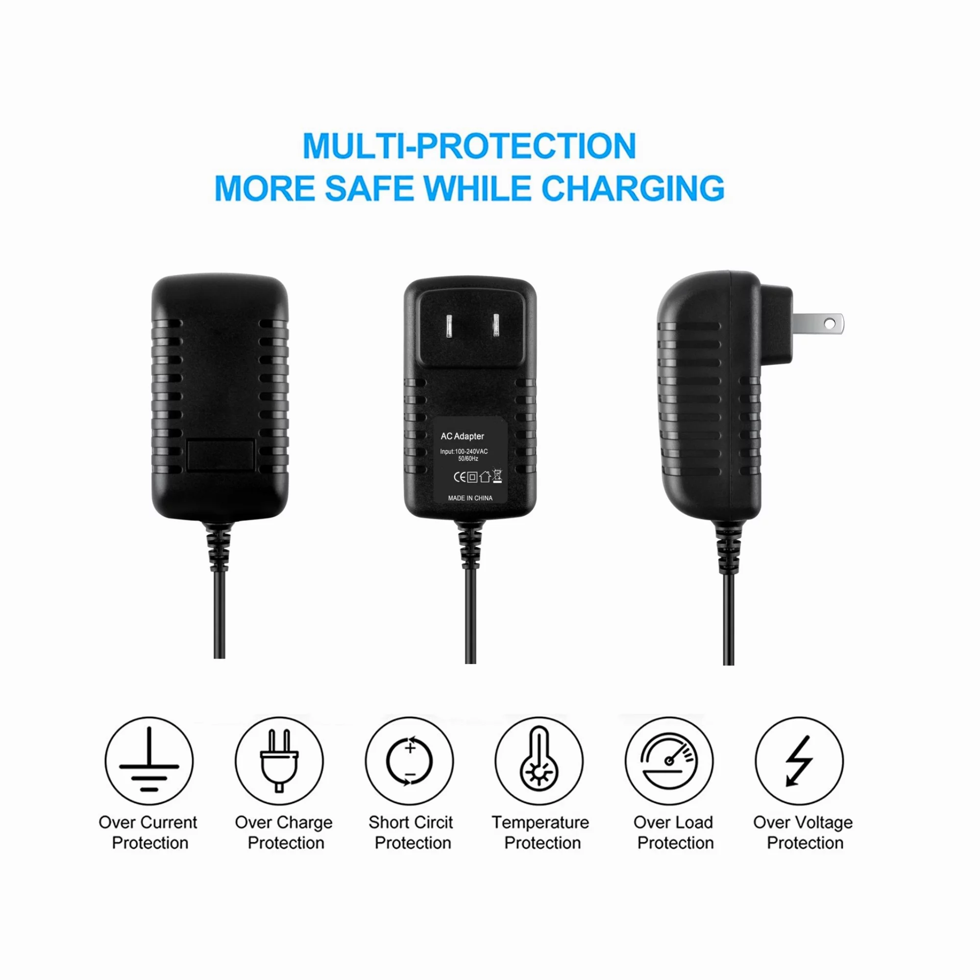 KONKIN BOO Compatible AC/DC Adapter Replacement for AUTEL EU908 MOT Pro Dealer OBDII EOBD CAN Diagnostic Scanner Power Supply Cord Cable PS Charger Mains PSU