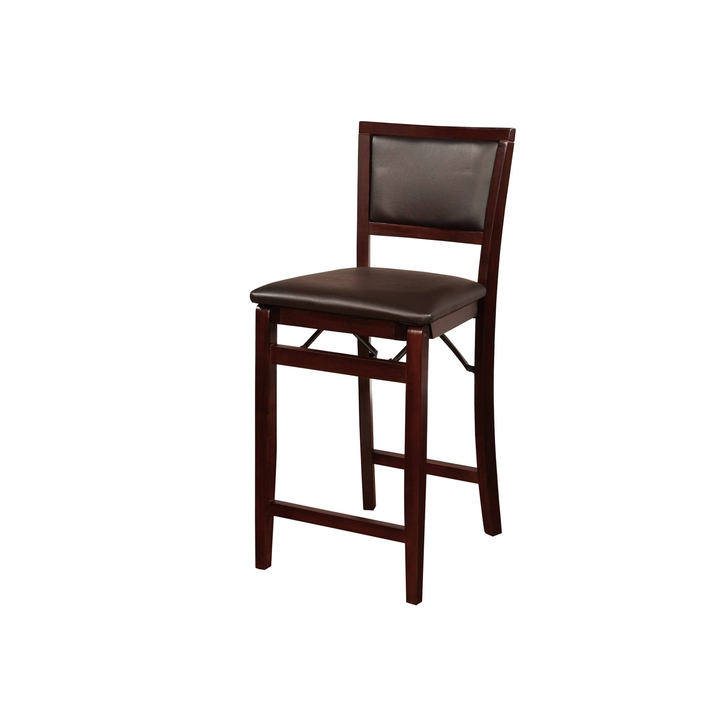 Porch u0026 den Prospect Hill Aldersey Dark Brown Folding Counter Stool (Triena -Pad Back Folding Center Stool 24)