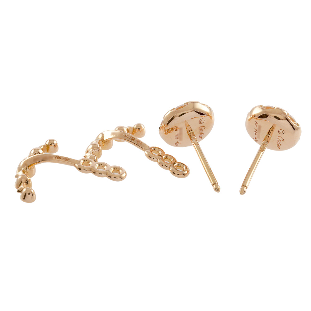Cartier Ethancel Do Earrings 18K Rose Gold Diamond N8515102