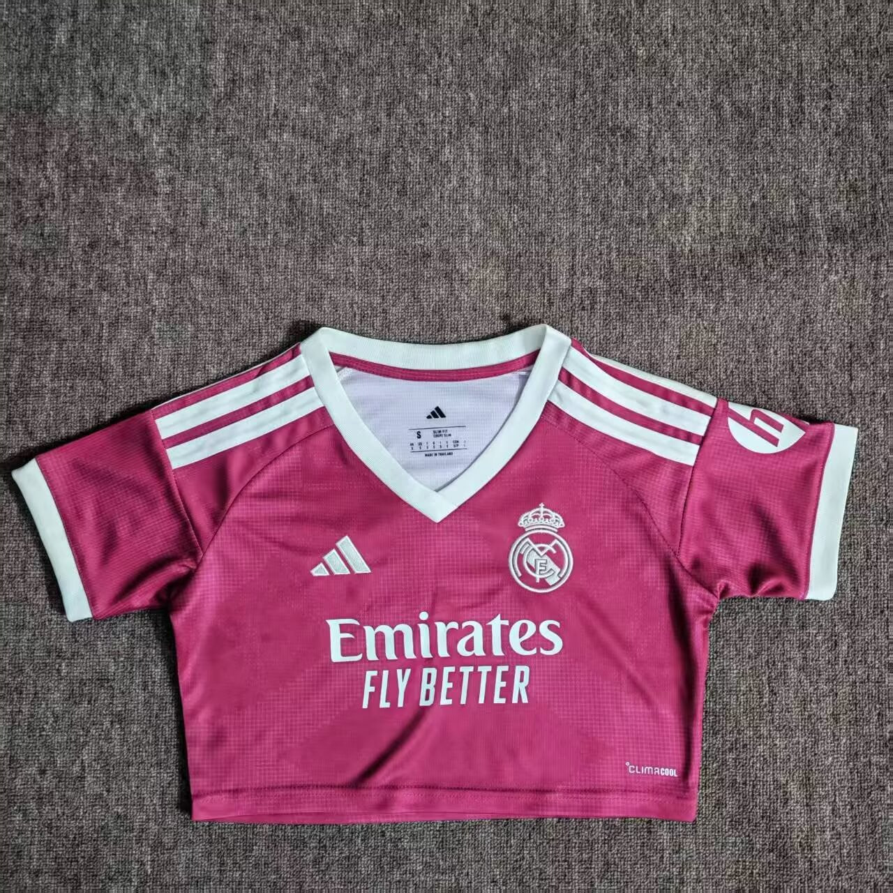 Real Madrid Home Woman Cropped Jersey