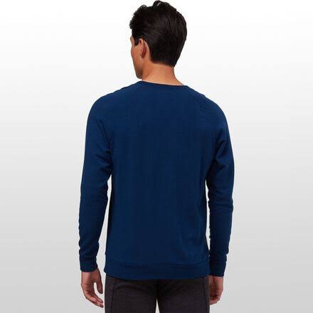 Icebreaker Mens Nature Dye Helliers LS Crewe - True Indigo Dk L