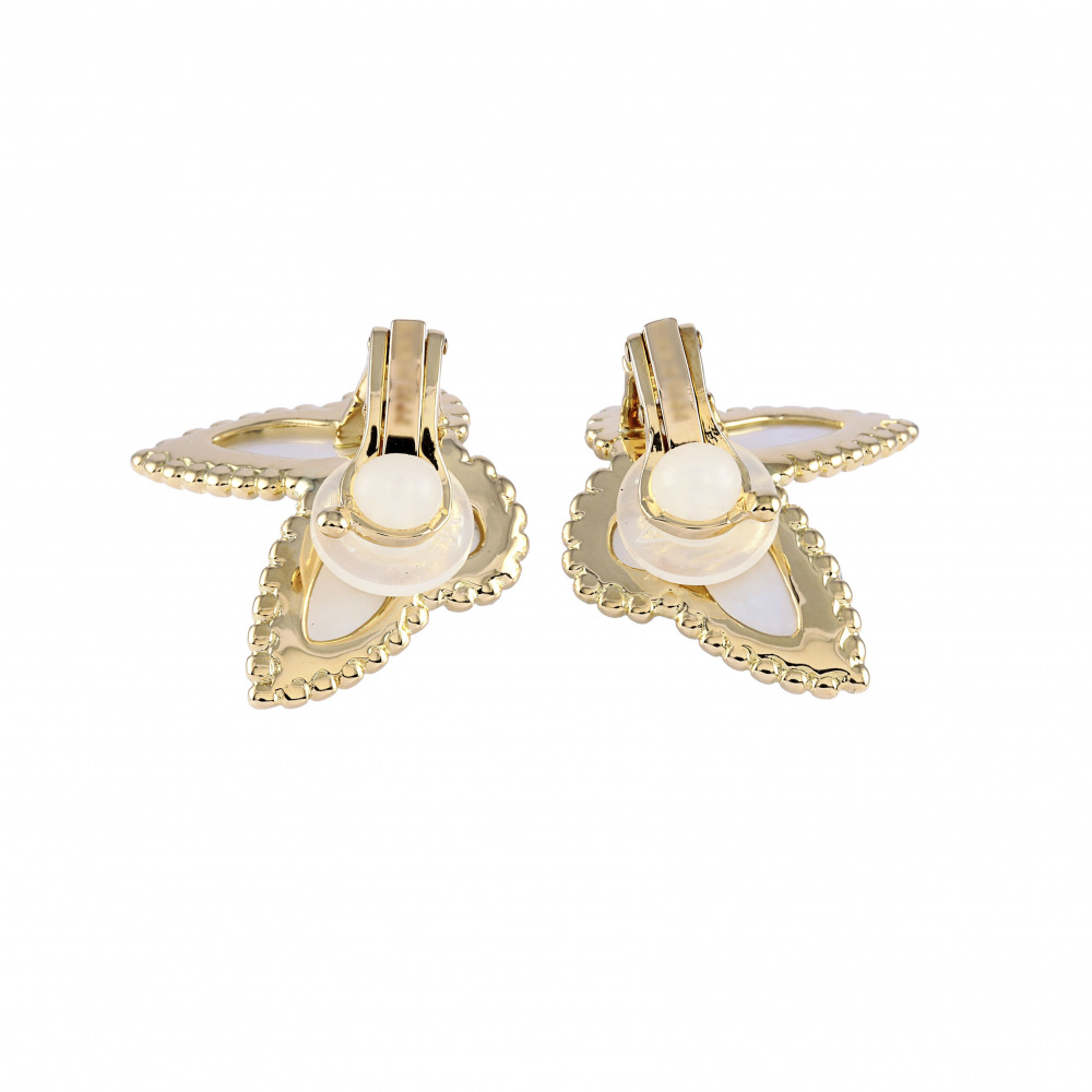 Van Cleef & Arpels Fauna de Papillon Earrings 18K Yellow Gold