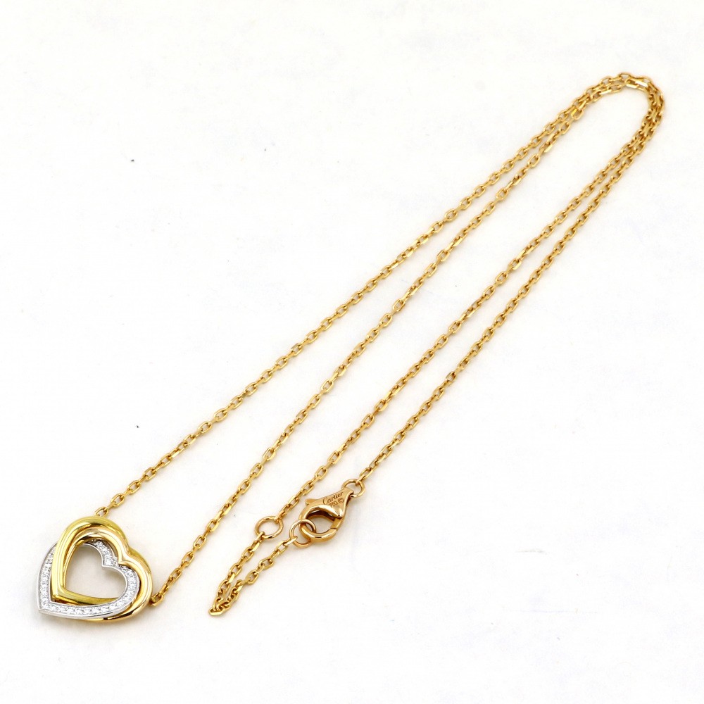 Cartier Trinity Necklace Tri-Gold Diamond