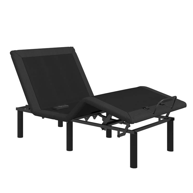 Pemberly Row Metal Twin XL Wireless Adjustable Bed Base in Dark Gray/Black - PR-4753-2111504