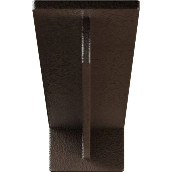 Ekena Millwork 3x22W x 24x22D x 2x22H Heaton Hidden Support Steel Bracket w/ 20x22 Support Depth, Hammered Brown
