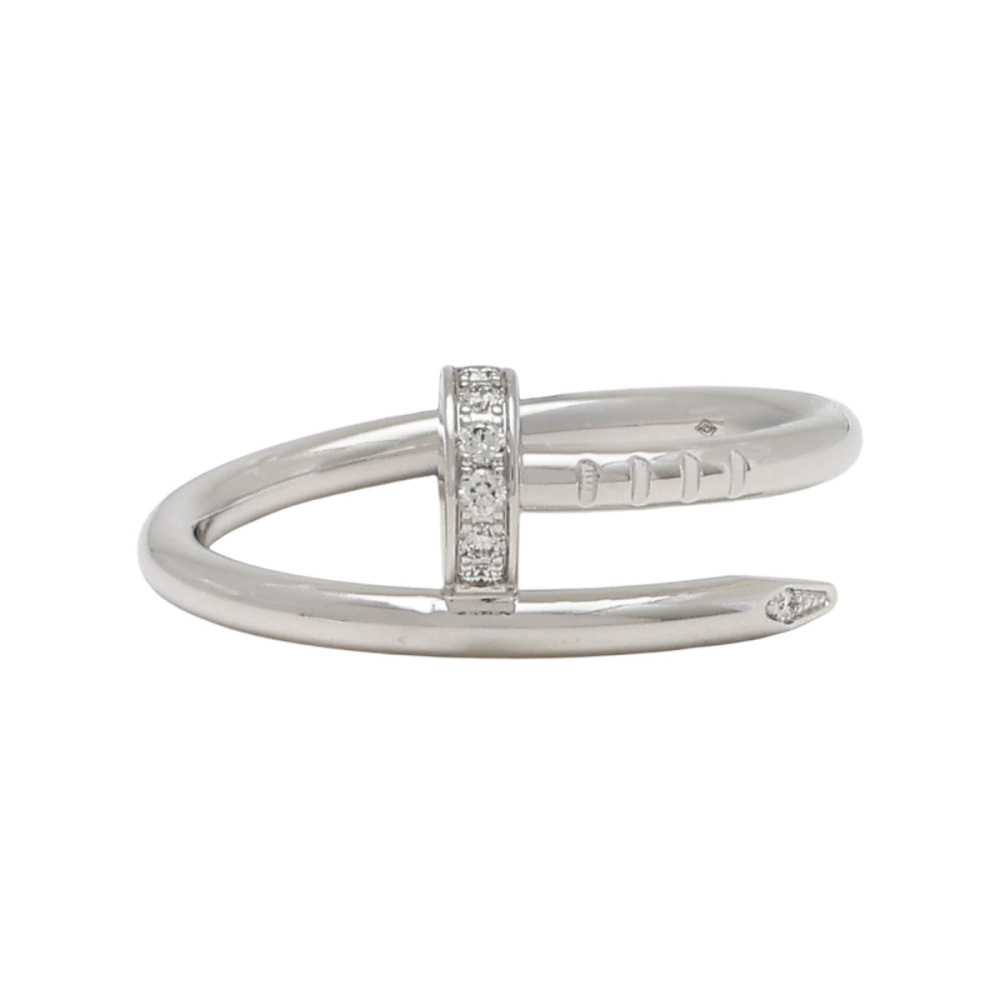 Cartier Juste un Clou Diamond Ring 18K White Gold B4245000