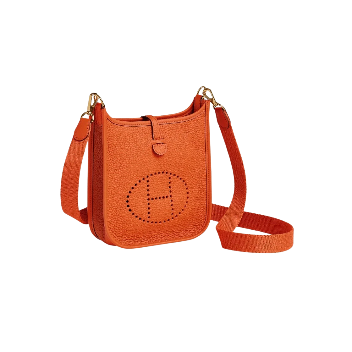Hermes Evelyne 16 Amazone Bag Orange With Silver Toned Hardware 18cm