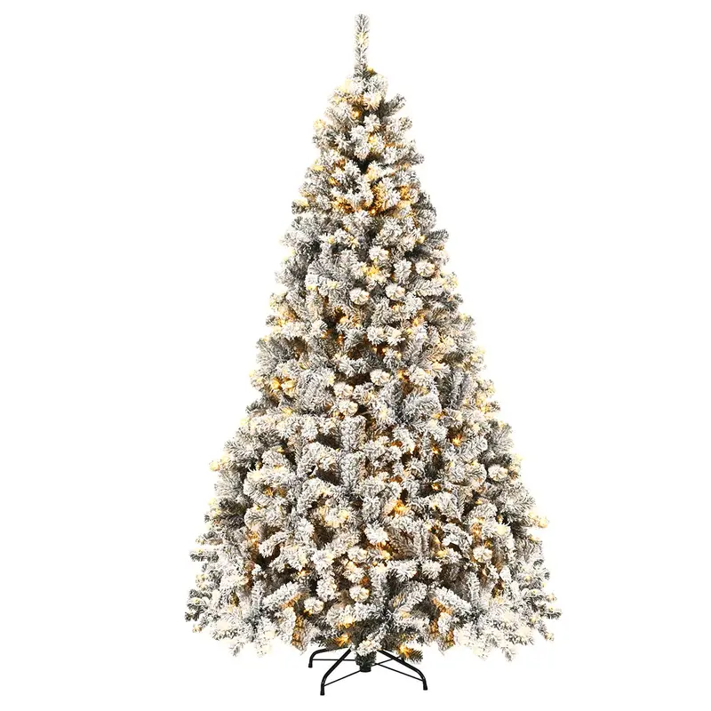 Tall Pre-Lit Artificial Christmas Tree – Available in 6ft, 7.5ft, and 9ft Hinged Designs