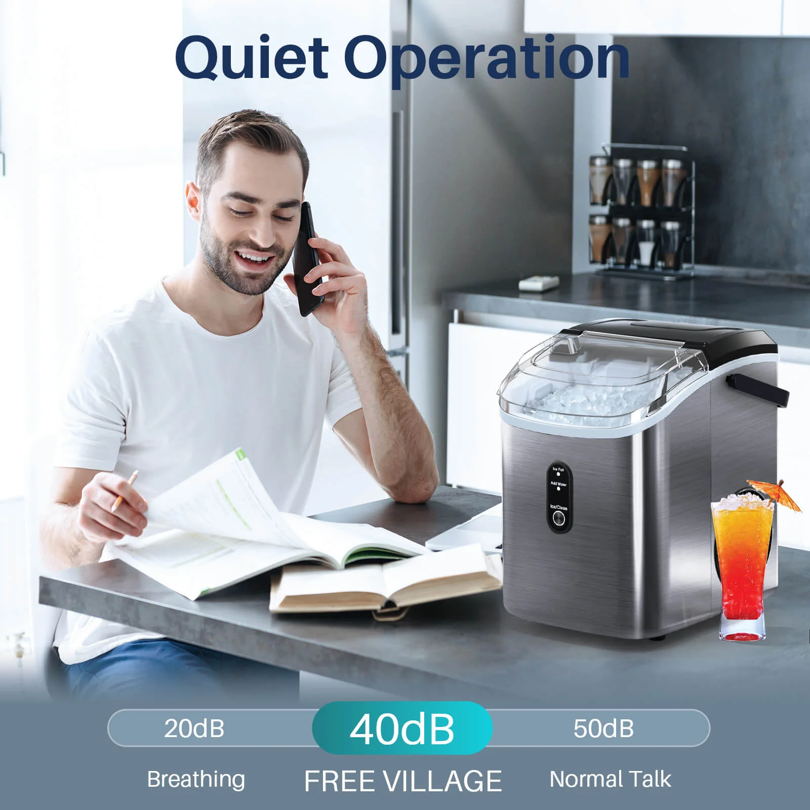 Nugget Sonic Ice Maker Stainless Steel Z5815SNH