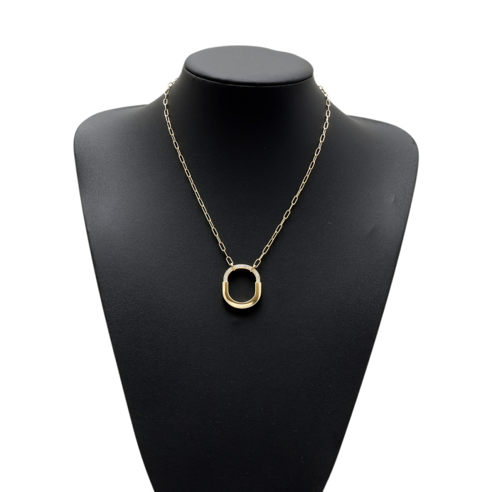Tiffany & Co. Lock Necklace 18K Yellow Gold Diamond 72342127