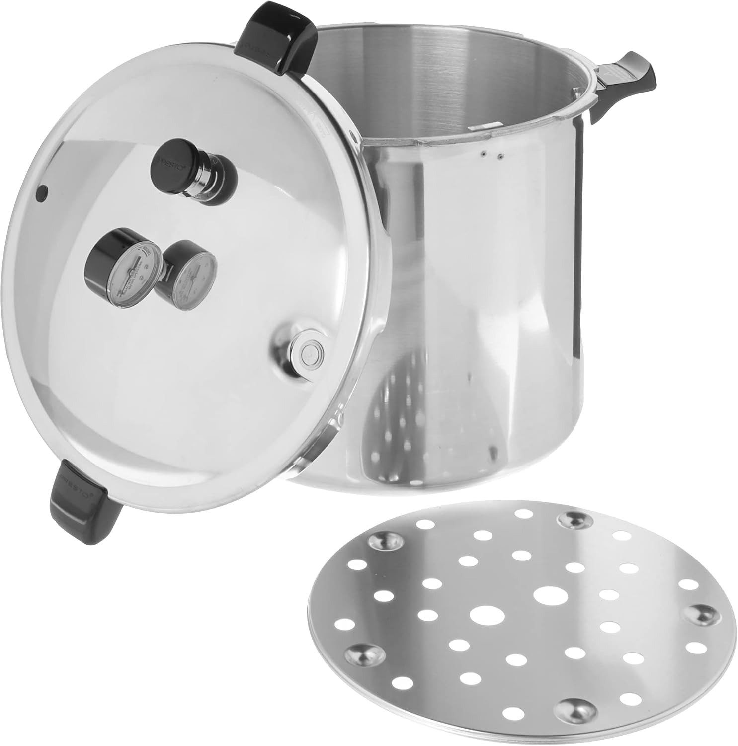 23-Quart Induction Compatible Pressure Canner, Silver, Aluminum