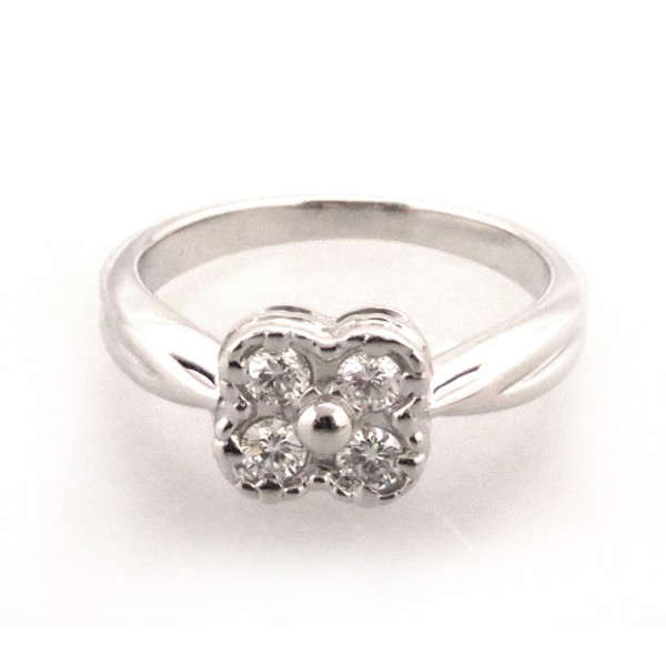 Van Cleef & Arpels Sweet Alhambra Ring 18K White Gold Diamond