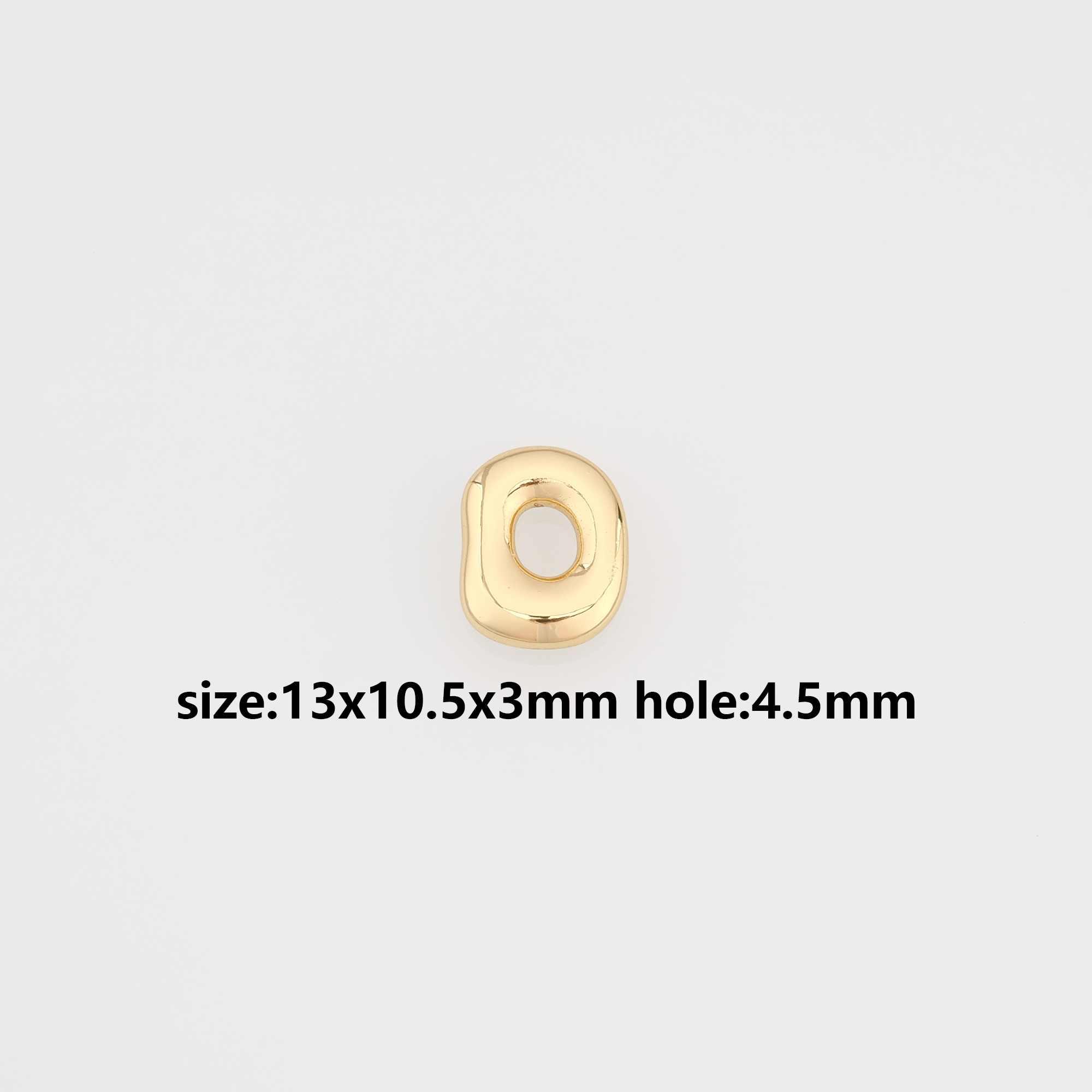 18K Gold Filled Geometric Spacer Beads,Irregular Bead for Bracelet Jewelry Necklace Making Supply