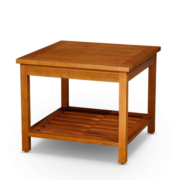 Longs Peak Eucalyptus 2Shelf Side Table,Espresso