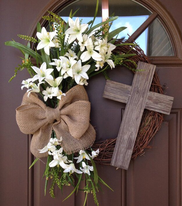 Easter Wreath with Cross