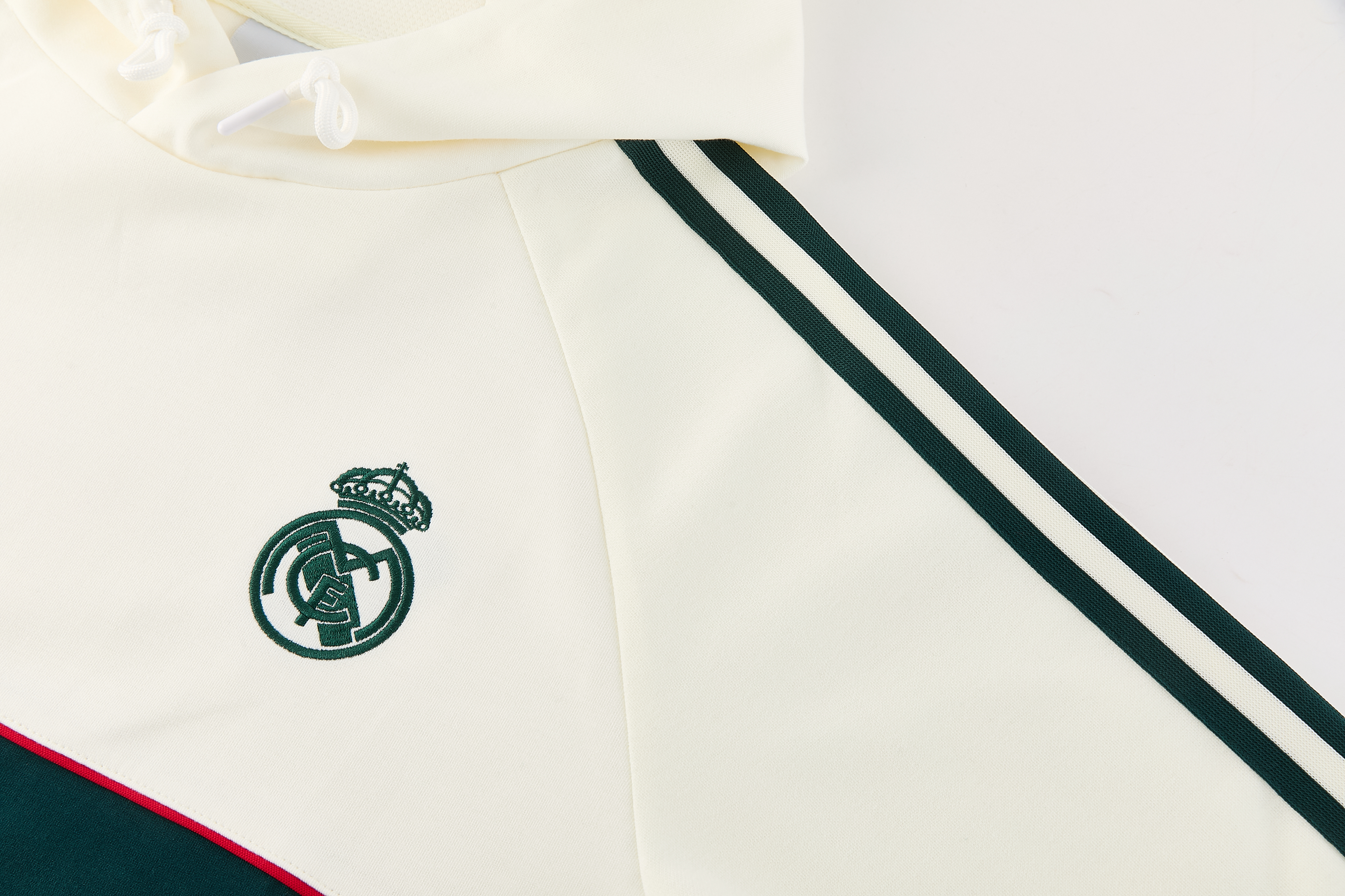 Real Madrid 26/27 Training Suit Full Zipper Cream White Sweater Hoodie