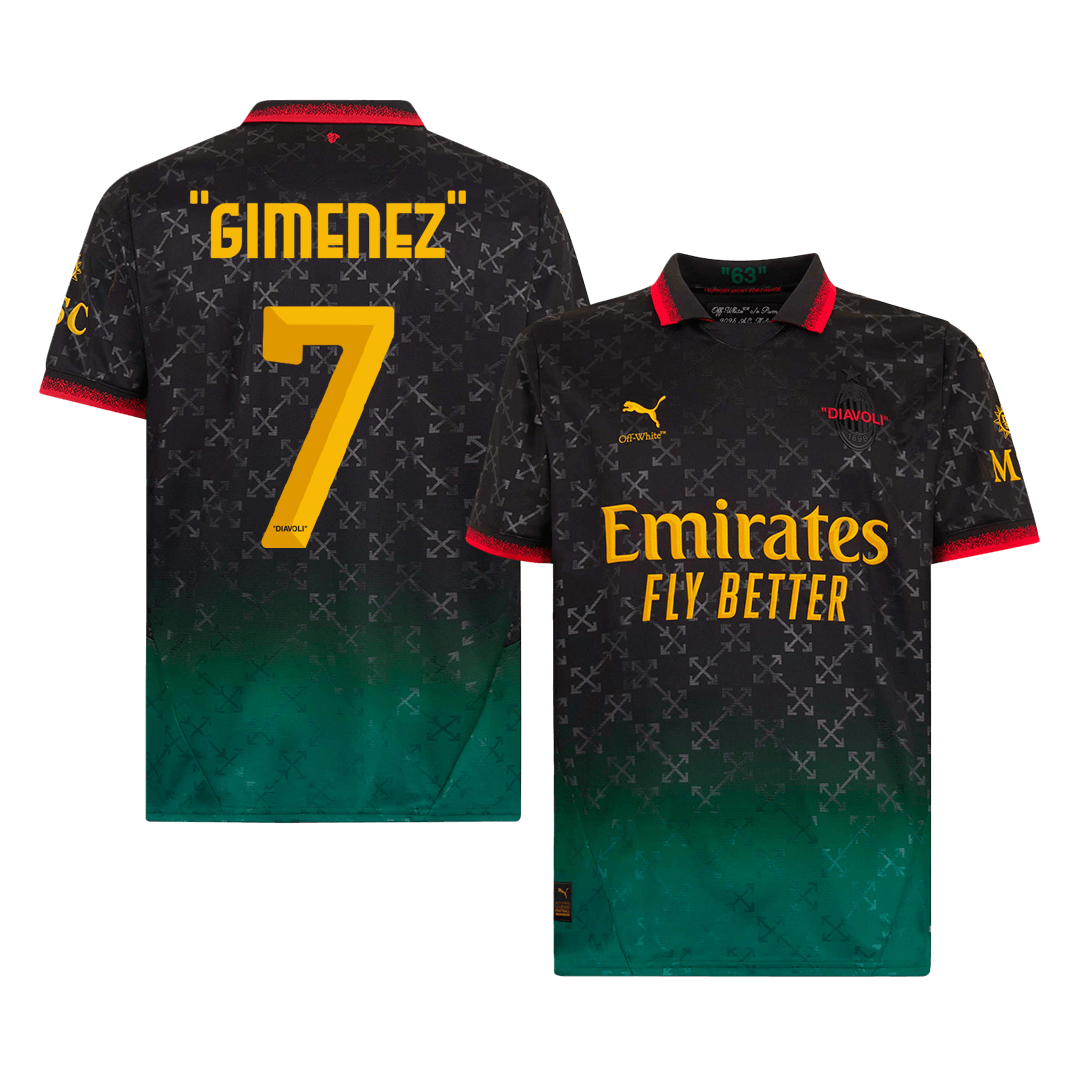 GIMENEZ #7 AC Milan Fourth Away Soccer Jersey