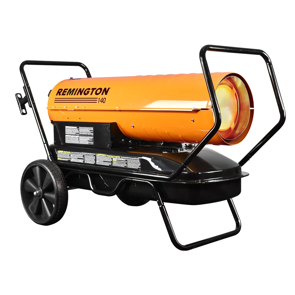 Remington REM-140T-KFA-O Kerosene/Diesel Forced Air Heater w/Thermostat—140,000 BTU