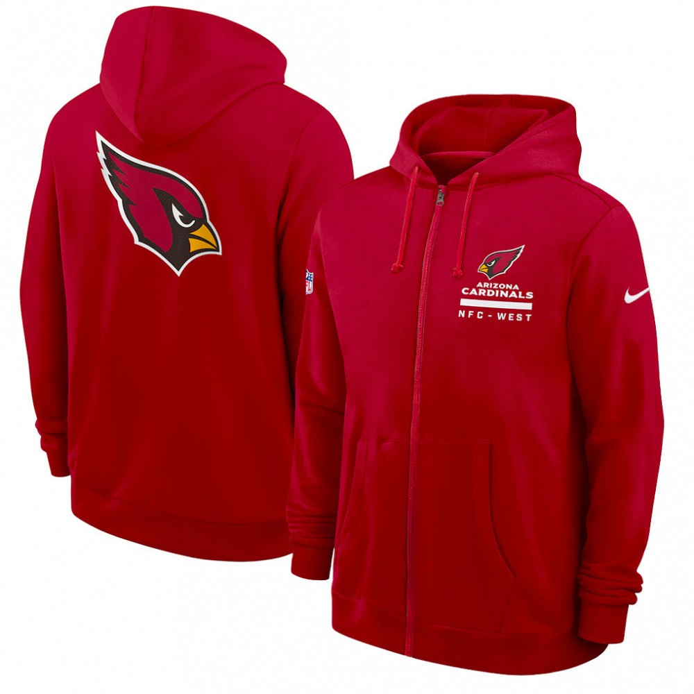 Men's Arizona Cardinals Utility Player Sideline NFL Full-Zip Hoodie
