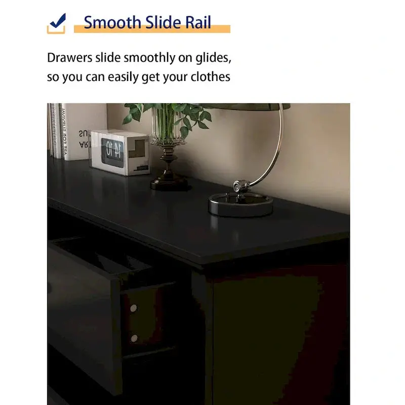 Wooden Six-Drawer Dresser – Spacious Double Dresser with Deep Compartments