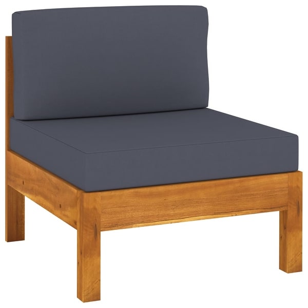 vidaXL Patio Lounge Set Outdoor Sectional Sofa with Cushions Solid Acacia Wood