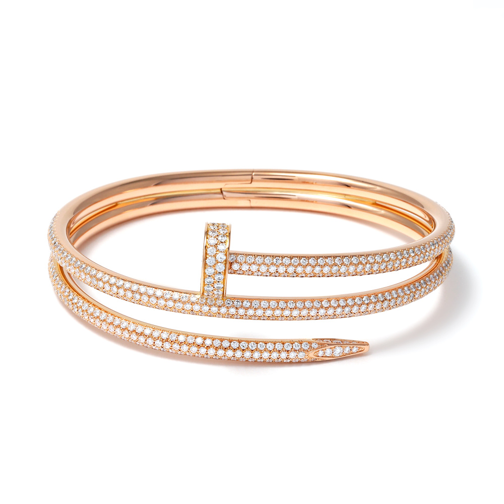 Cartier Juste un Clou Bracelet 18K Rose Gold Diamond N6708600