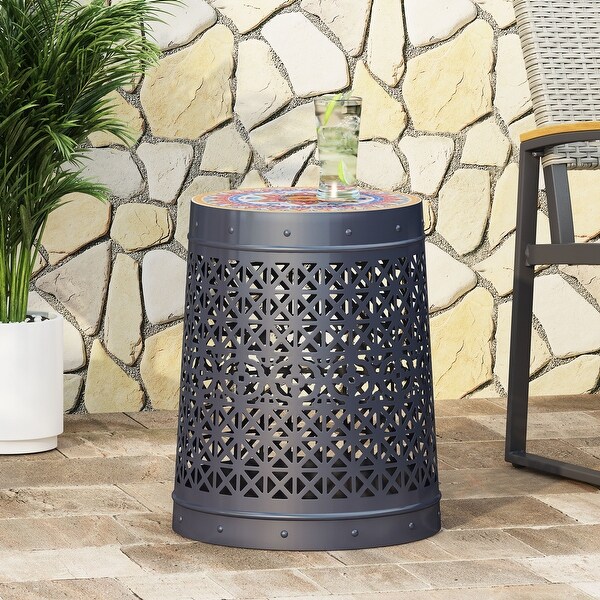 Lace Cut Design Metal Frame SIDE TABLE