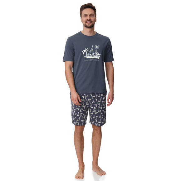 VanVaan Herren Schlafshorts mit Allover-Print