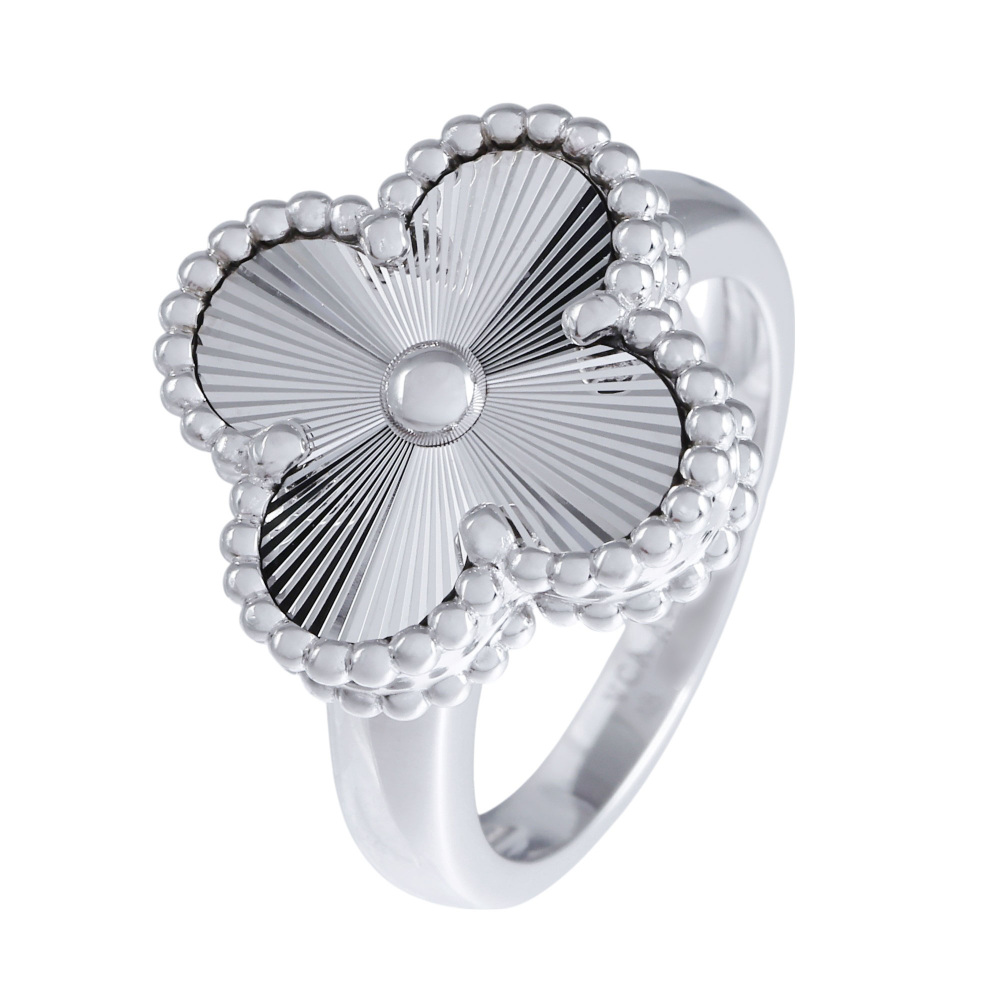 Van Cleef & Arpels Vintage Alhambra Ring 18K White Gold VCARP9XI00