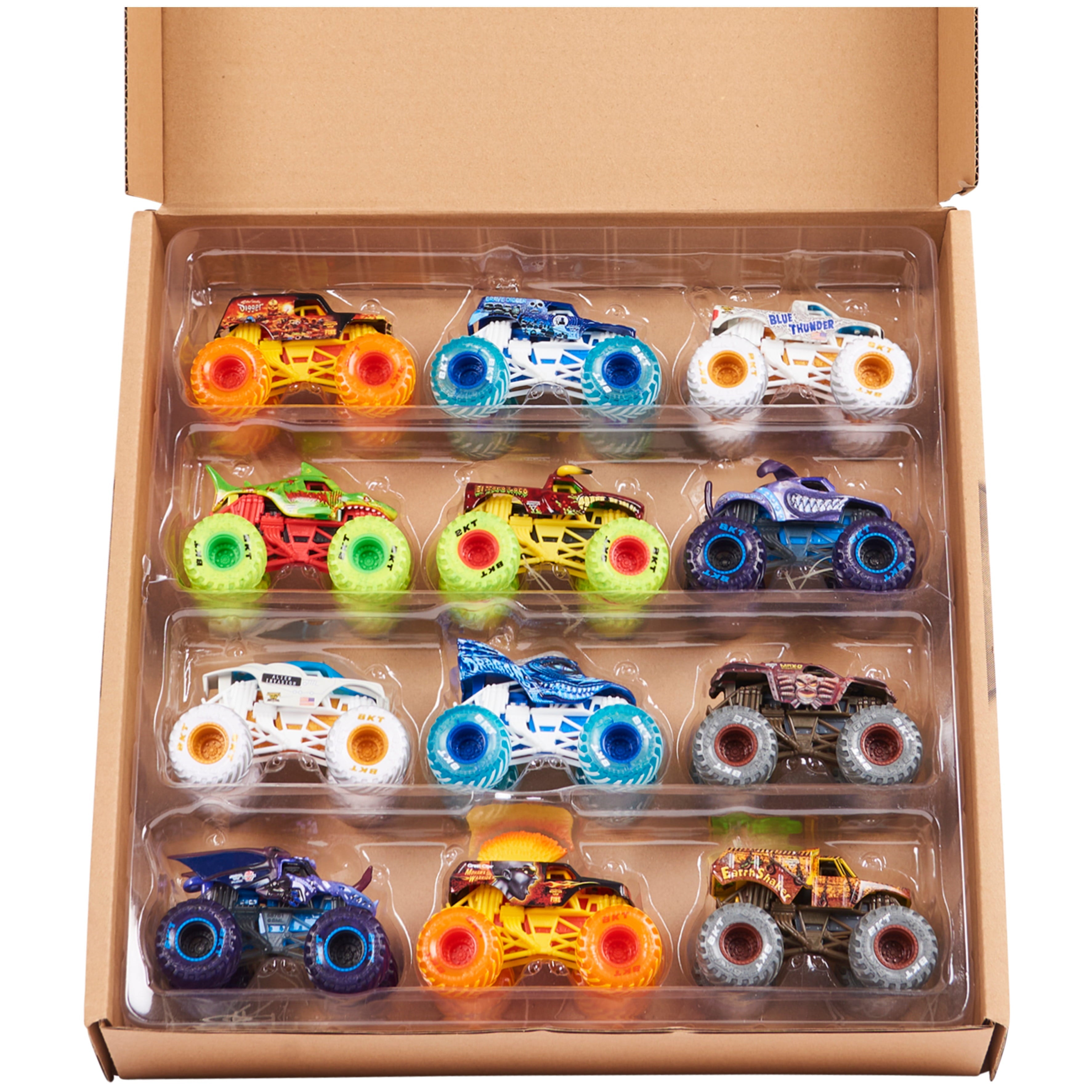 Monster Jam, 12-Pack 1:64 Scale Monster Truck Vehicles ( Exclusive)